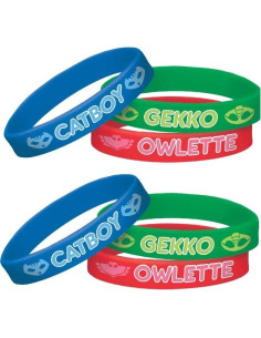 Suministros Fiesta Cumpleaños Amscan PJ Masks - 12 Pulseras 2