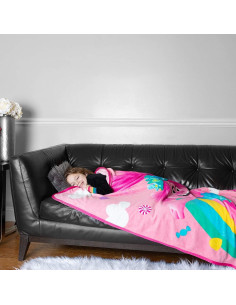 Manta de Peluche Franco Trolls 152.4x116.8 cm Arcoíris 2