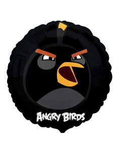Globo de papel de aluminio Angry Birds Anagram 45.72 cm Negro