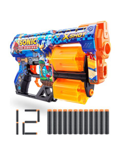 Blaster de Foam X-Shot Skins Dread Sonic - 12 Dardos