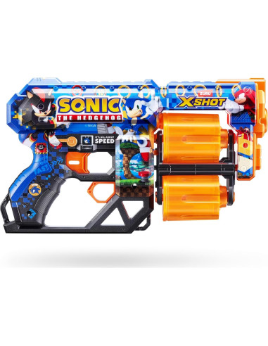 Blaster de Foam X-Shot Skins Dread Sonic - 12 Dardos
