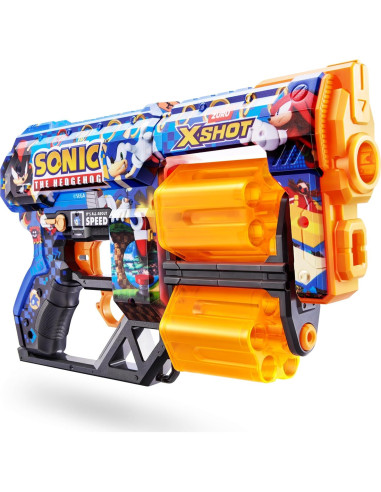 Blaster de Foam X-Shot Skins Dread Sonic - 12 Dardos