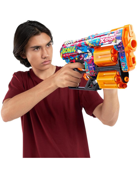 Blaster de Foam X-Shot Skins Dread Sonic - 12 Dardos