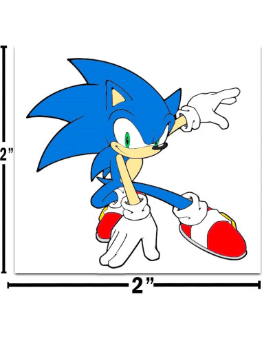 Paquete de 72 Tatuajes Temporales Sonic the Hedgehog 5x5cm