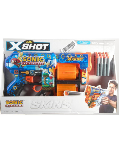 Blaster de Foam X-Shot Skins Dread Sonic - 12 Dardos