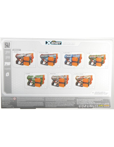 Blaster de Foam X-Shot Skins Dread Sonic - 12 Dardos