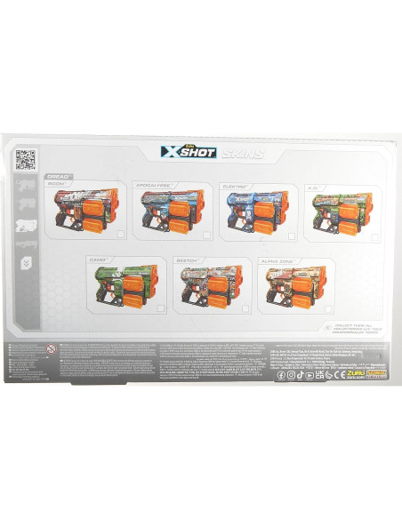 Blaster de Foam X-Shot Skins Dread Sonic - 12 Dardos
