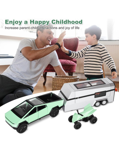 Conjunto de Camionetas 3-en-1 Shantou Huixiang Verde 1:32