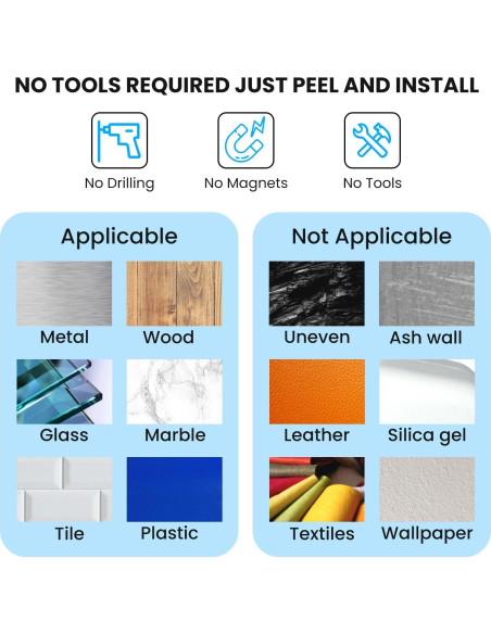 Clip de Gestión de Cables Adhesivo Tezop 20 Pcs Negro