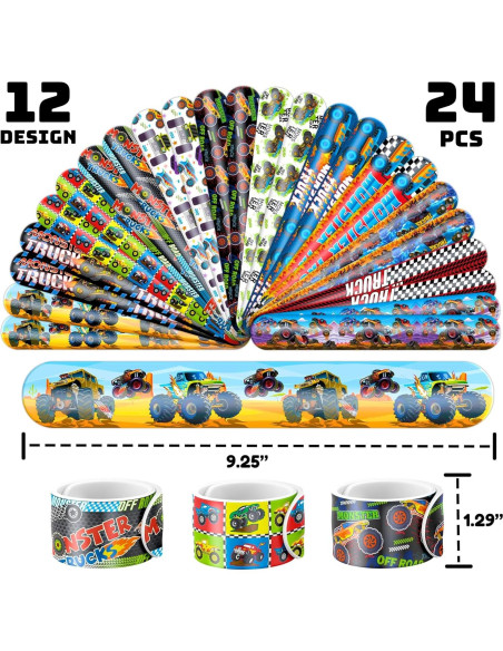 Set Fiesta Camiones Monstruo 72PCS - 48 Tatuajes + 24 Pulseras Set Fiesta Camiones Monstruo 72PCS - 48 Tatuajes + 24 Pulseras