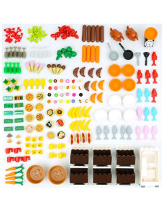 Juego de Comida de Ciudad BroTex - Accesorios de Bloques 2
