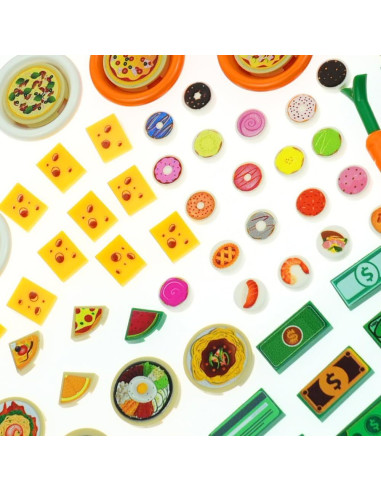 Juego de Comida de Ciudad BroTex - Accesorios de Bloques