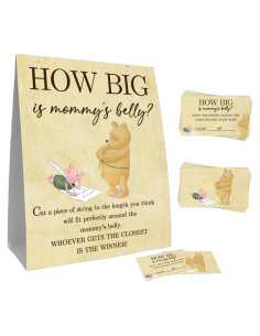 Set de Juegos para Baby Shower Winnie - 30 Tarjetas + Cartel