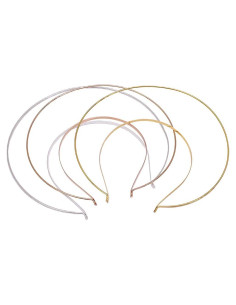 Diademas Halo de Ángel Teensery - 3 Piezas Metal - Plata, Oro, Rosa