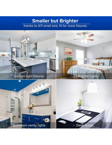 Bombillas LED SANSI 7W E26 800 lúmenes 5000K Paquete de 6