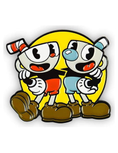 Pin de metal esmaltado Cuphead y Mugman | Coleccionable oficial