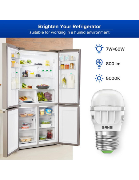 Bombillas LED SANSI 7W E26 800 lúmenes 5000K Paquete de 6