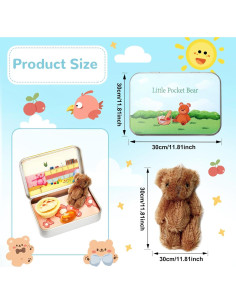 Pequeño Oso de Bolsillo JULEASEL - Regalo para Niños 6 cm 2