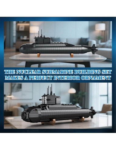 Kit de Construcción Submarino Nuclear Brihappen 1498 Piezas