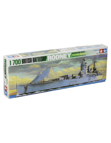 Tamiya 77502 Acorazado Británico Rodney 1:700 Kit de Plástico