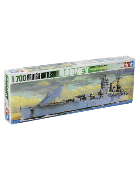 Tamiya 77502 Acorazado Británico Rodney 1:700 Kit de Plástico