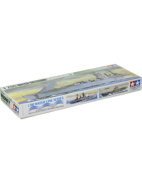 Tamiya 77502 Acorazado Británico Rodney 1:700 Kit de Plástico
