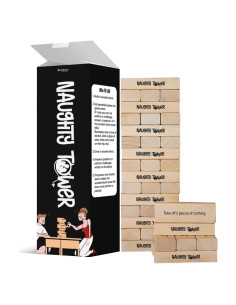 Juego de Bloques de Madera Apilables Torre Traviesa - 54 Desafíos