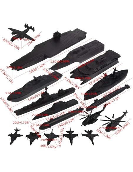 Set de Juguete Acorazado 17 Piezas Xoeryoy - Barcos y Aeronaves