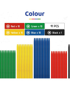 Juego Clásico de Palitos de Madera Lucky Shop 41 Piezas 2