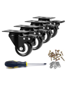 Ruedas Giratorias CLOATFET 5 cm con Bloqueo - Juego de 4