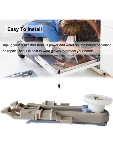 Ajustador de Rueda Superior Lavavajillas Popbee WP8561996 - 4 Piezas