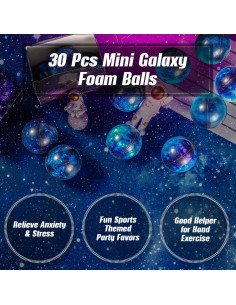 30 Pelotas Antiestrés Galácticas Zhanmai 6.3 cm con Bolsa 2