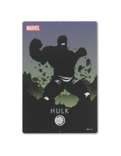 Cartel de Metal Marvel Hulk - Arte de Pared Vintage 24.9x37.3cm