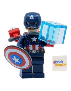 Minifigura LEGO Capitán América Jetpack Tesseract Mjolnir