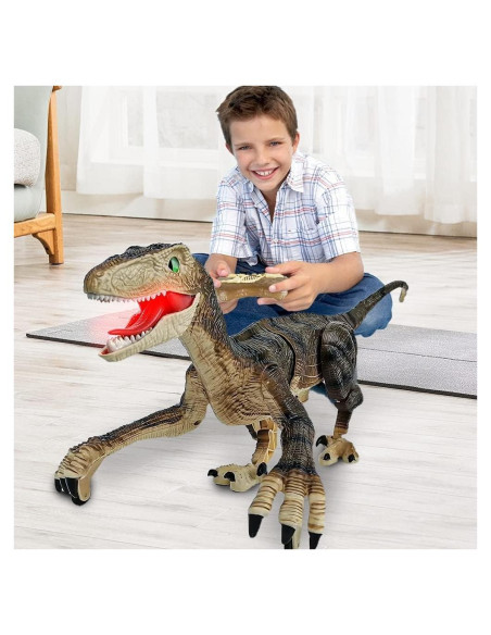 Juguete Dinosaurio RC BOMPOW 33x20x18cm Amarillo para Niños