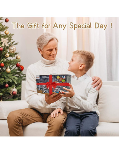 Juguete Dinosaurio RC BOMPOW 33x20x18cm Amarillo para Niños