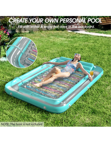 Flotador Inflable Jasonwell 4 en 1 Verde XXL para Piscina