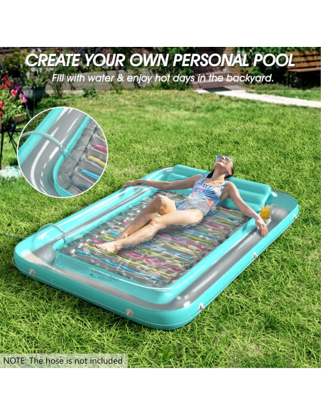 Flotador Inflable Jasonwell 4 en 1 Verde XXL para Piscina