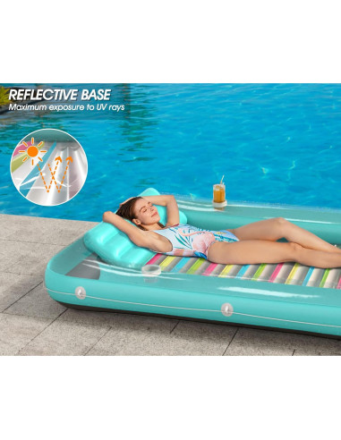 Flotador Inflable Jasonwell 4 en 1 Verde XXL para Piscina