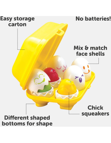 Juguete Educativo TOMY Toomies Huevos Chirriantes 6 Piezas