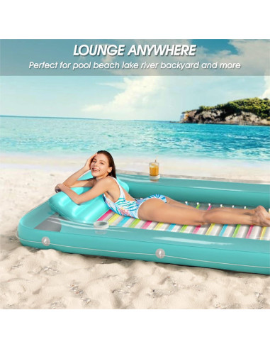 Flotador Inflable Jasonwell 4 en 1 Verde XXL para Piscina