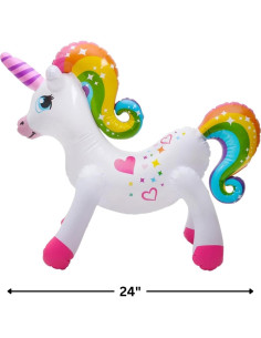 Unicornio Inflable Arcoíris 61 cm Novelties de Rhode Island 2