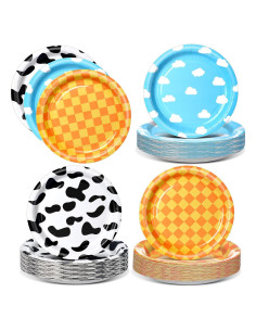 Paquete de 48 Platos Desechables Motiskyy 22.86 cm Cuentos