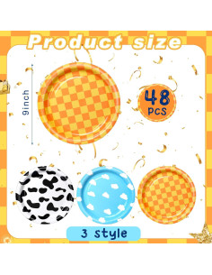 Paquete de 48 Platos Desechables Motiskyy 22.86 cm Cuentos 2