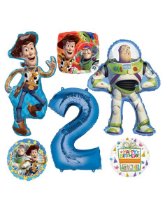 Suministros de Fiesta Anagram Woody y Buzz - 6 Globos