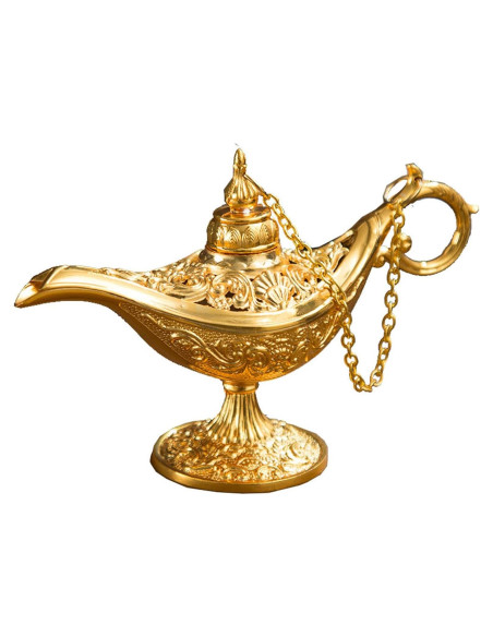 Lámpara de Aladino Dorada Vintage CurcKua 11.5x4x7.5cm
