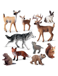 10 Figuras de Animales del Bosque SCAHOW - Juguetes Educativos
