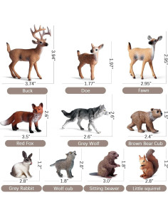 10 Figuras de Animales del Bosque SCAHOW - Juguetes Educativos 2