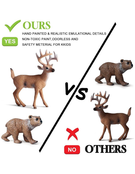 10 Figuras de Animales del Bosque SCAHOW - Juguetes Educativos