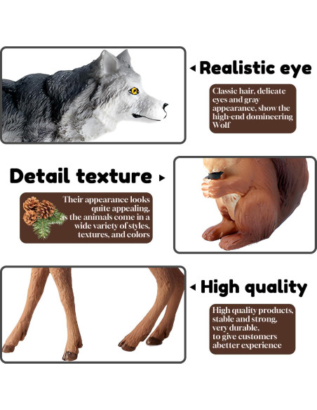 10 Figuras de Animales del Bosque SCAHOW - Juguetes Educativos